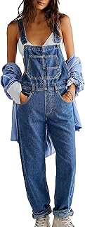Women Denim Overalls Adjustable Strap Suspender Wide Leg Casual Bib Pant...