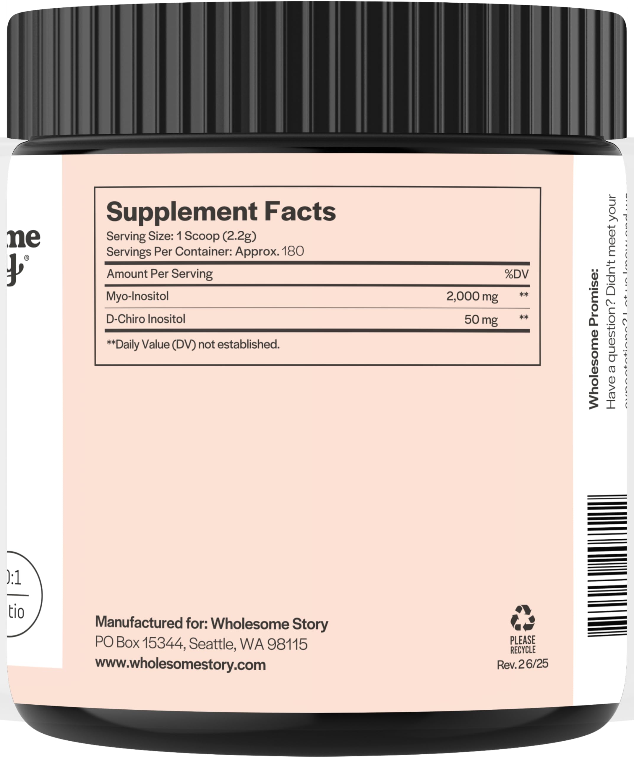 Myo-Inositol & D-Chiro Inositol Supplement Powder for Women | Hormonal Balance & Healthy Ovarian Function Support | Vitamin B8 | Great Alternative to Capsules | 40:1 Ratio | 180 Servings