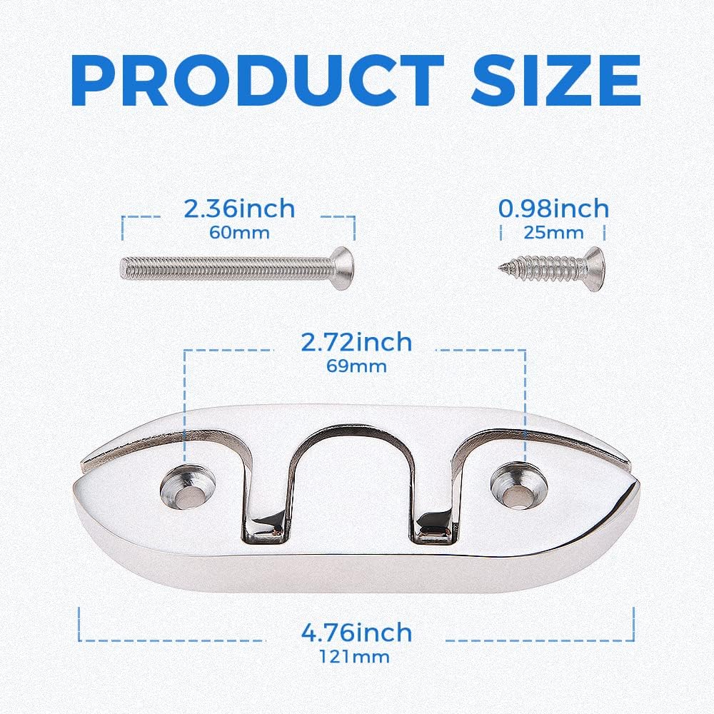 Buy Yetaha Stainless Steel Boat Folding Cleat, 2 Pack Flip Up Dock Rope