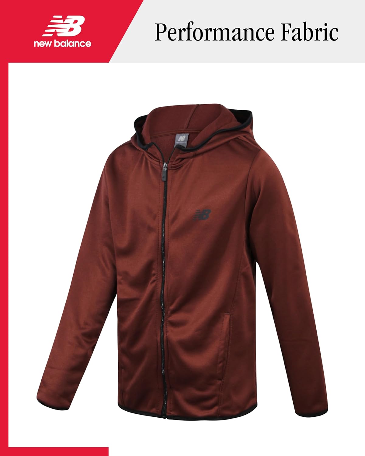 New Balance Boys Sweat Suit Set - 2 Piece Soft Performance Fleece Zip Up Hoodie and Jogger Track Pants for Boys (Sizes: 8-16) - Image 3