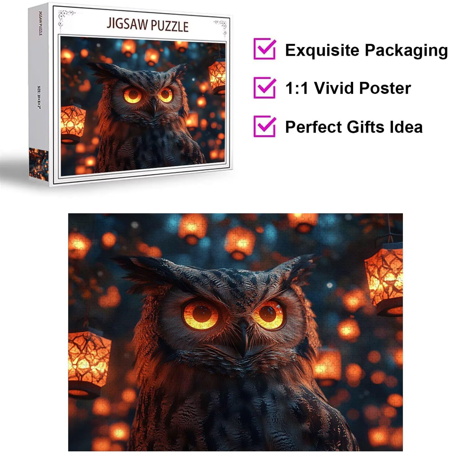 Puzzle 4000 Teile Eule Herausforderndes Klassische Puzzles, n-520