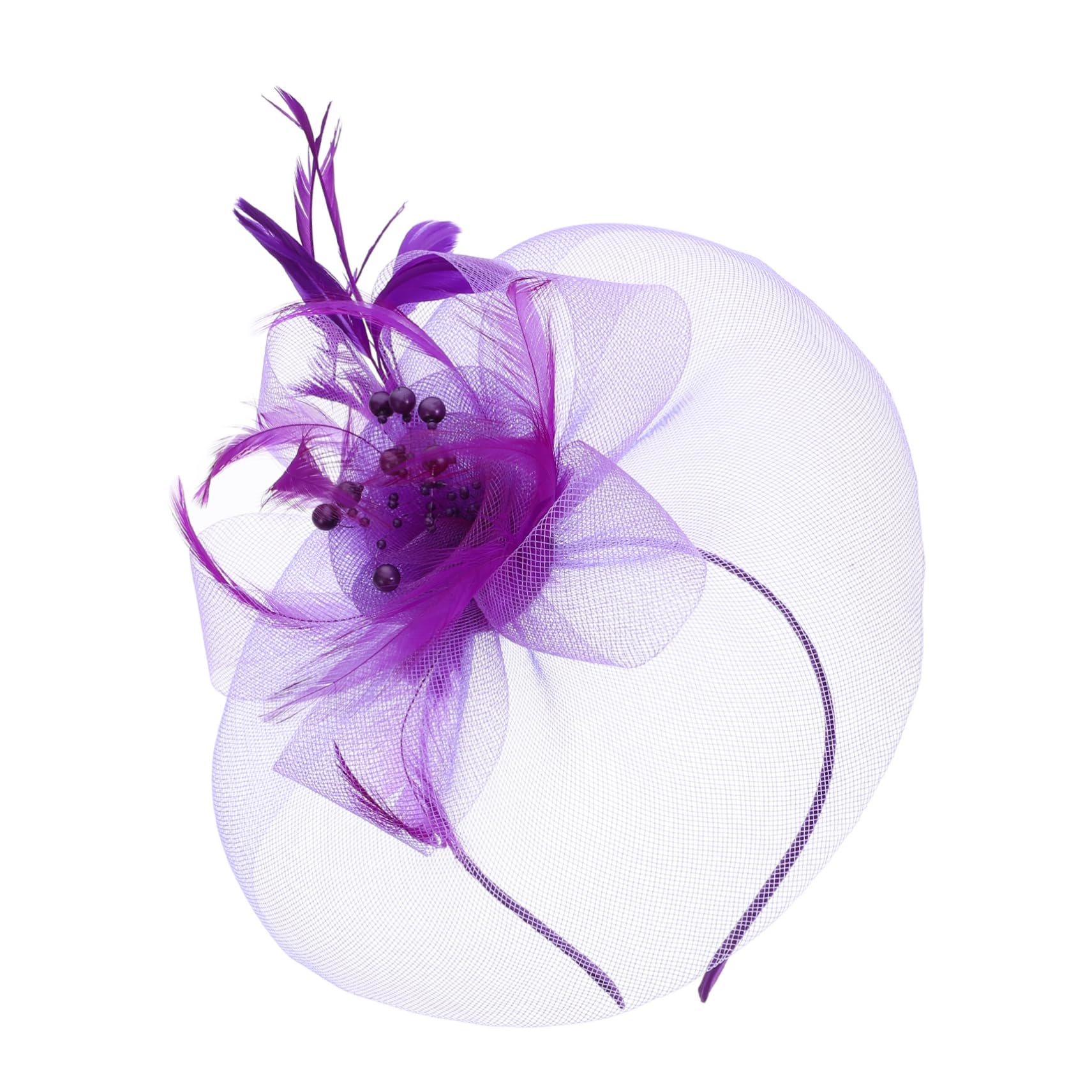 PLAFOPE Fascinator Vintage De Malla Para Fiesta De Té Tocado Elegante y Diadema Para Mujeres Accesorio Retro De Boda y Eventos Especiales