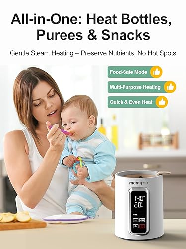 Miniatura 3 de MOMYEASY Calentador de biberones, calentador de biberones rápido de 2 minutos para fórmula de leche materna y alimentos para bebés, calentador de