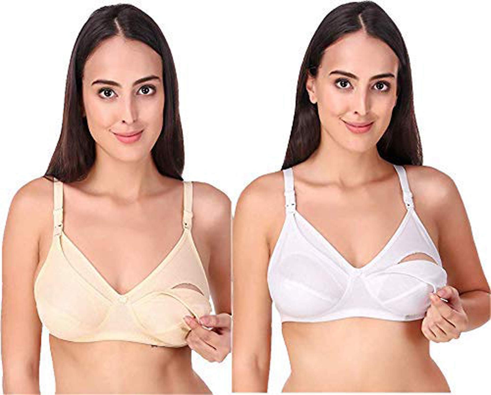 Hiya (Here is your affinity) Women's Cotton Non-Padded Wire Free Nursing Bra