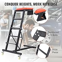 Vista 6 de VEVOR Creeper Automotriz Superior, con Altura Ajustable de 49.6" a 75.6", Capacidad de 400 LBS, Creeper Alto, 4 Ruedas Giratorias, Creeper