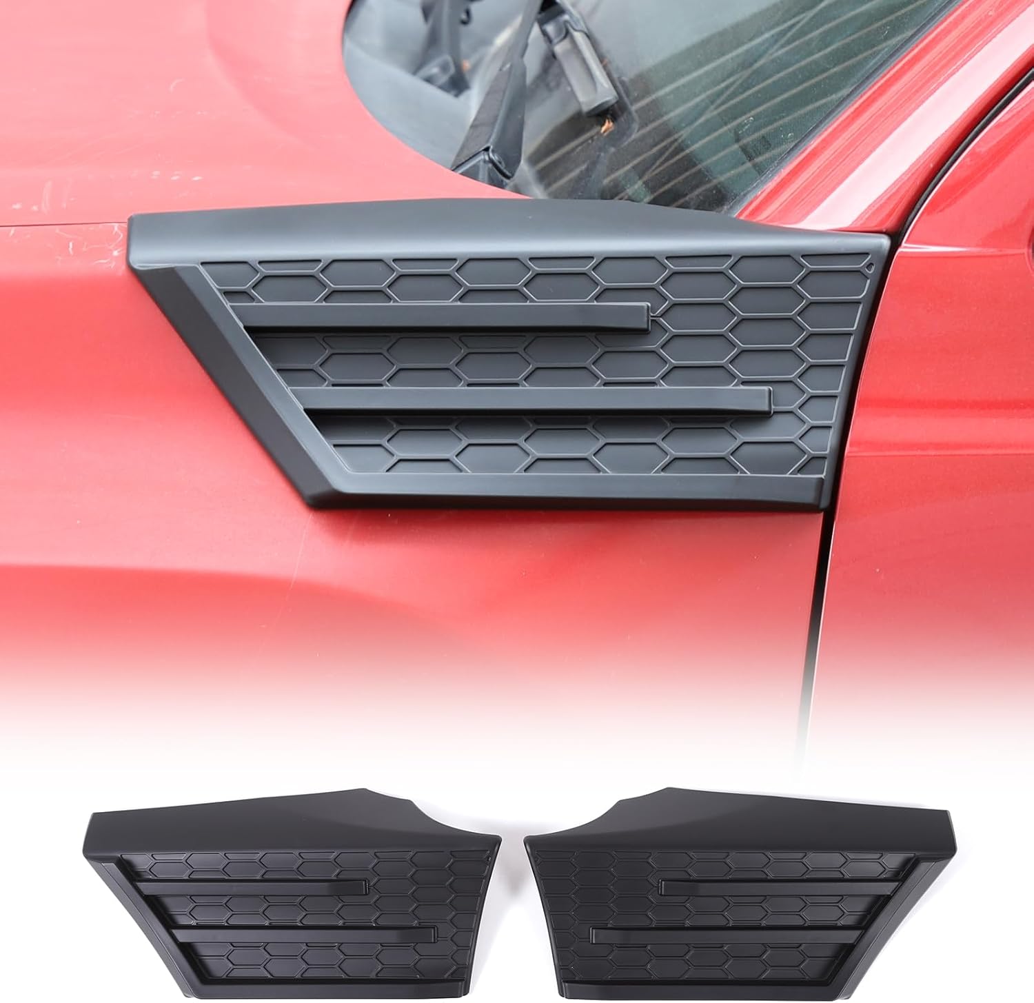 Car Upper Fender Trim Cover Compatible with Toyota Tacoma 2016 2017 2018 2019,ABS Car Side Fender Decorative Panel Protective Cover Auto Exterior Accessories (Matte Black)