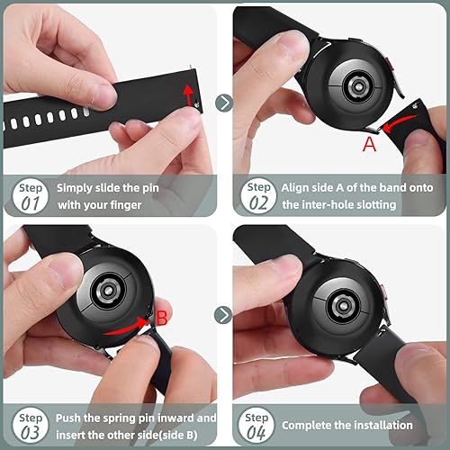 Miniatura 4 de Correa de goma de repuesto para reloj Swatch Omega Moonwatch, compatible con SpeedmasterRolexSeikoSamsung Galaxy Watch