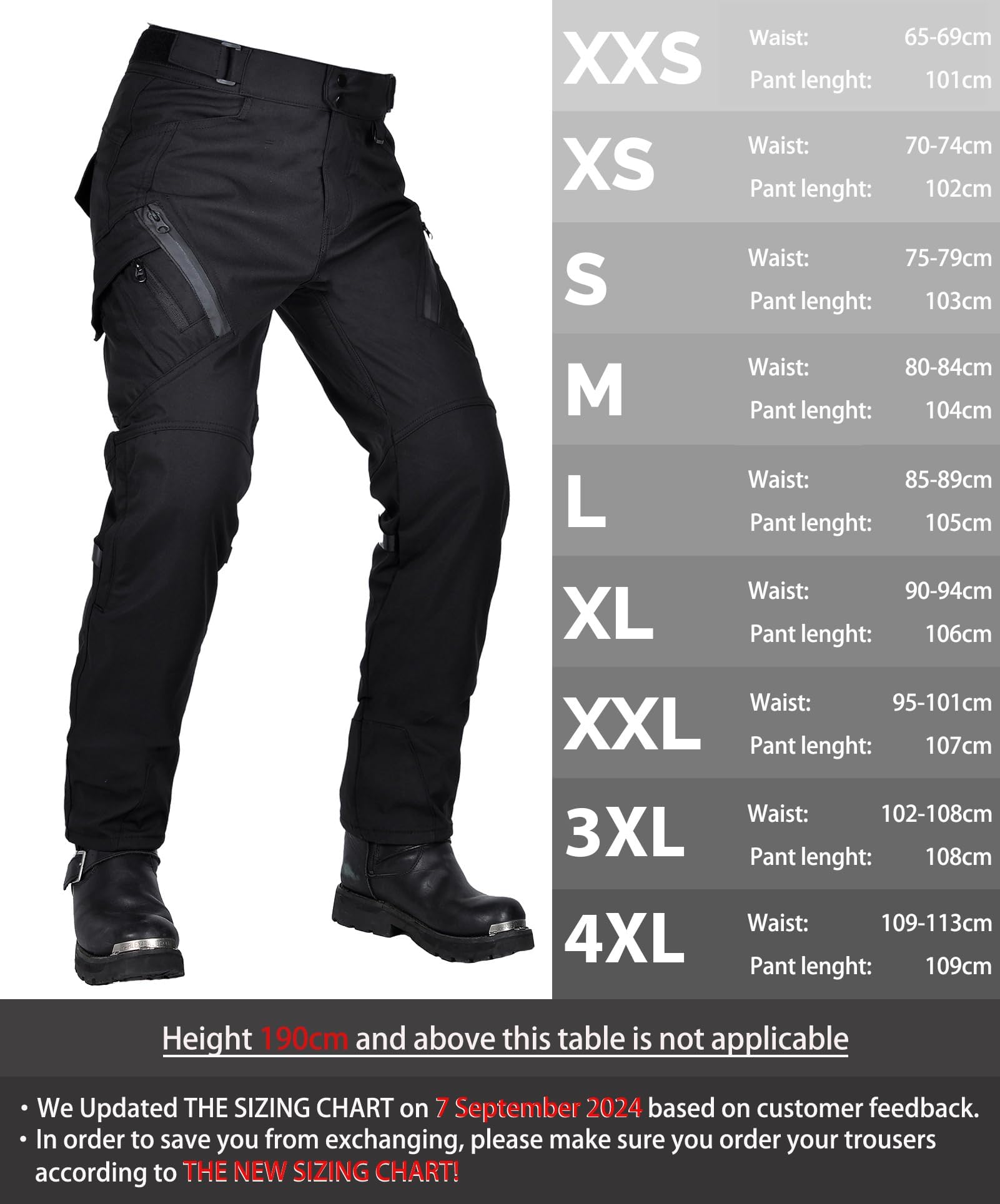 Pantalon Moto Homme Homologué, Pantalon de Moto Imperméable Homme, Cargo VêTements de Protection Moto pour Toutes Les Saisons
