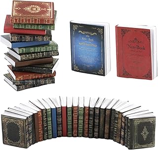 48pcs 1:12 Scale Miniatures Dollhouse Books, Assorted Timeless Miniatures Books Dollhouse Decoration Accessories Mini Miniatures Books for Christmas Pretend Play