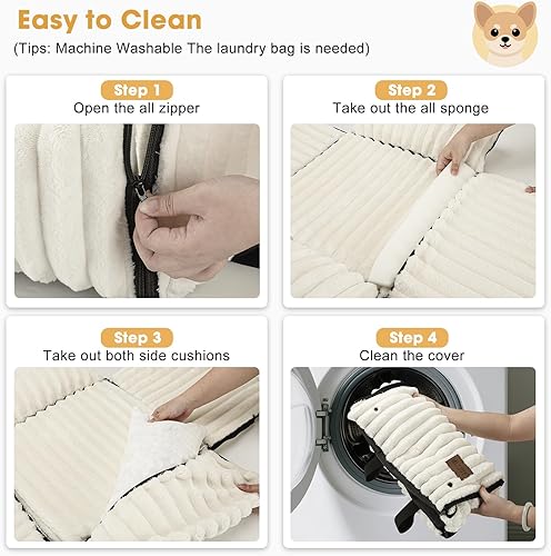 Miniatura 8 de MIXJOY Asiento de automóvil para perros 6 en 1 para perros pequeñosmedianos de hasta 25 libras, transportador multifuncional para perros con funda