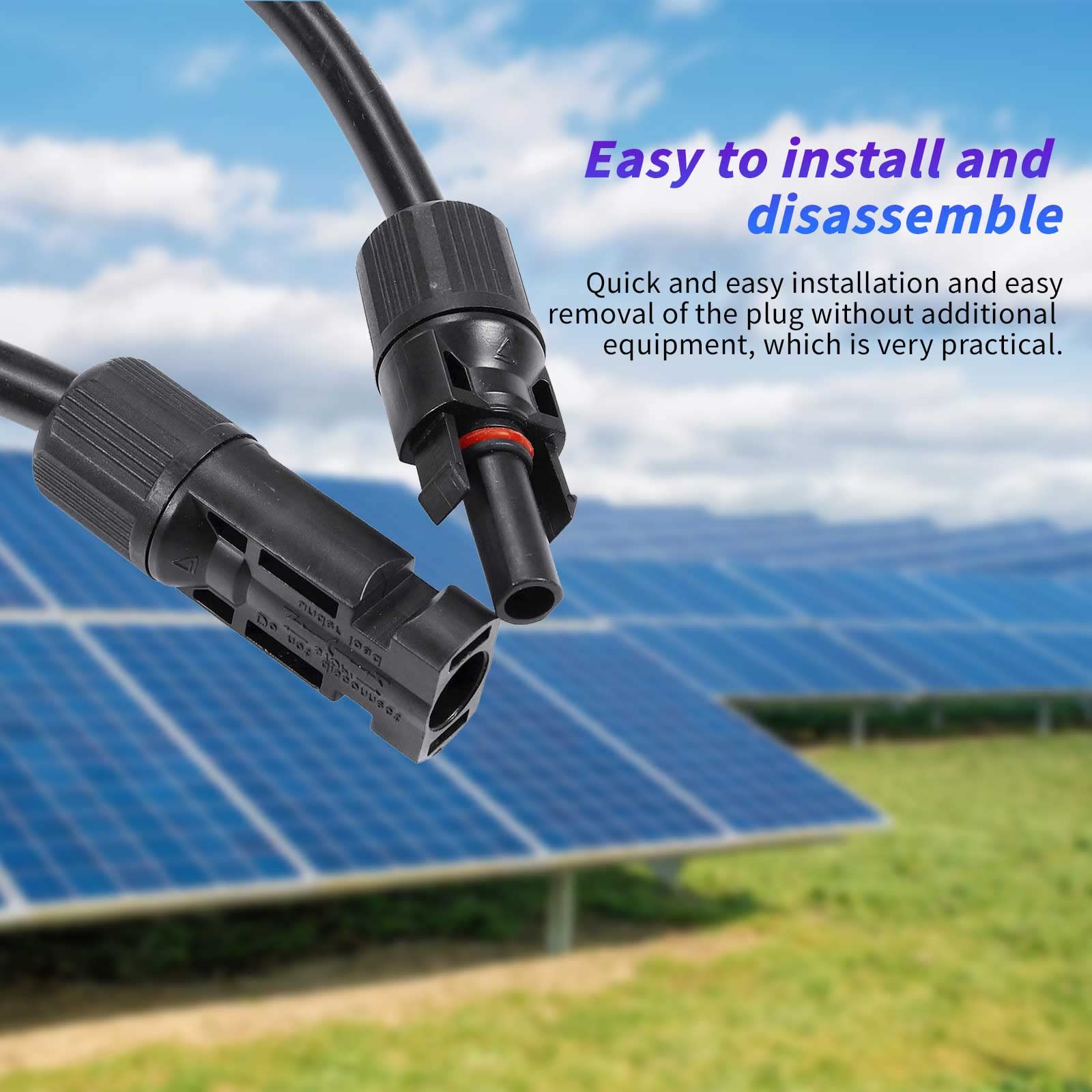 Solarkabel 4mm2,Verlängerung 4MM² 3Meter, Solarstecker Solarkable Verlängerungskabel,pv Kabel 4mm2,IP67 Photovoltaik Kabel Stecker