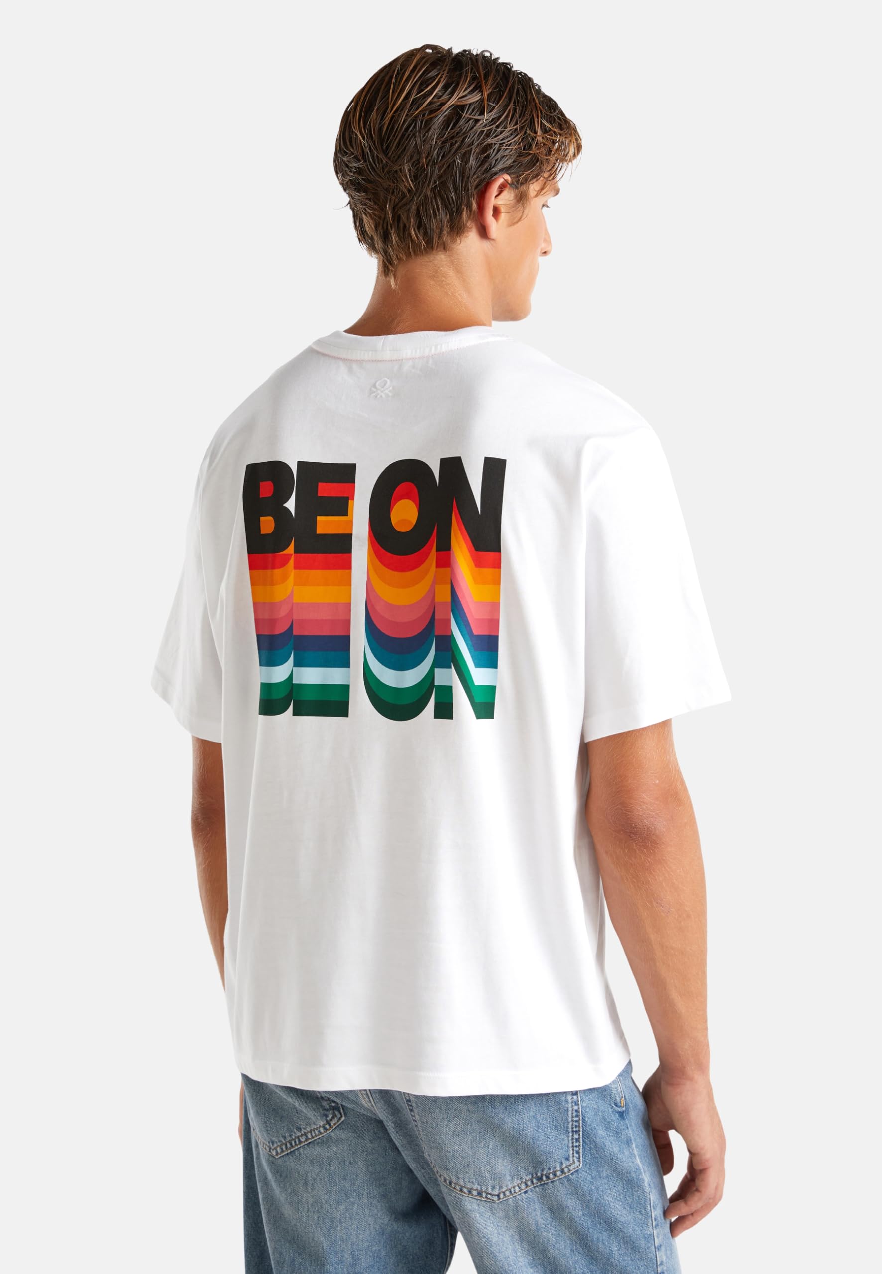 Image secondaire de T-shirt Blanc à Manches Courtes pour Hommes - United Colors of Benetton