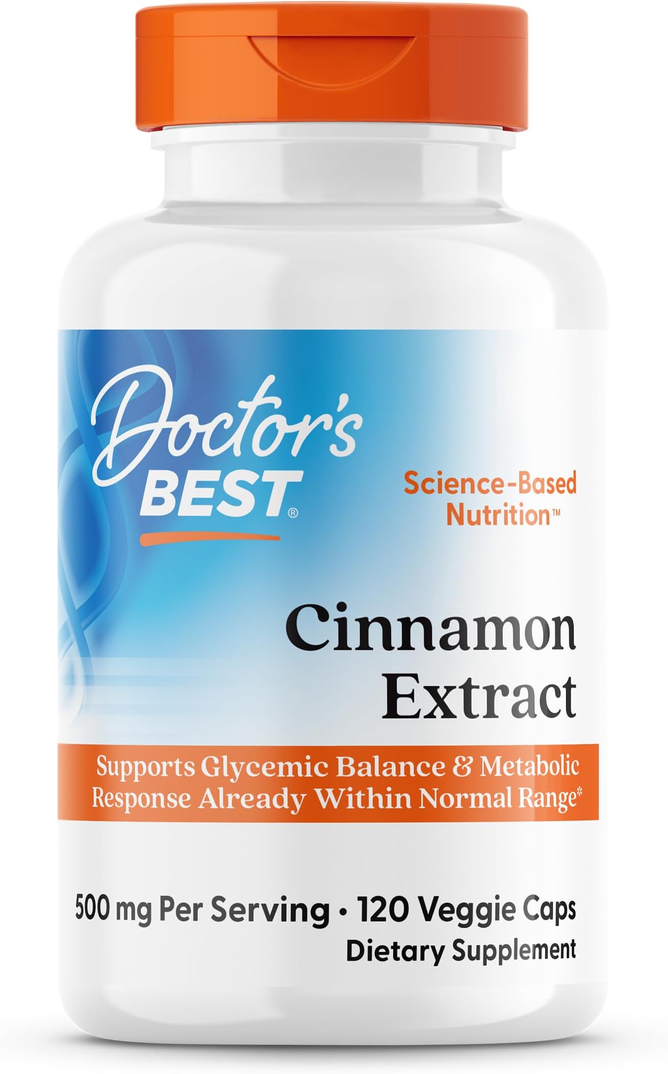 Doctor's Best Cinnamon Extract with CinSulin, Non-GMO, Vegan, Gluten Free, Soy Free, Helps Maintain Blood Sugar Levels, 250 mg, 120 Veggie Caps