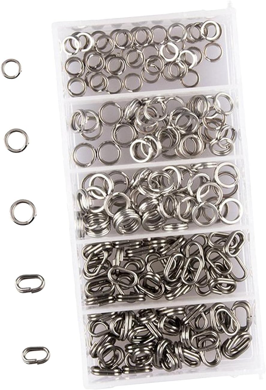 Amagogo 200Pcs Heavy Duty Split Rings Fishing Lures