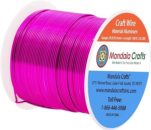 Miniatura 680 de Mandala Crafts - Alambre de aluminio anodizado de calibre 22 para hacer joyas - 121.92 m de alambre flexible de color en tonos pastel - Flexible