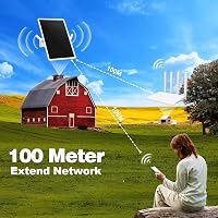 LCLCTEK WiFi Erősítő Kültéri Napelemes Akkus 100m Hatótáv 300Mbit/s Szürke 2