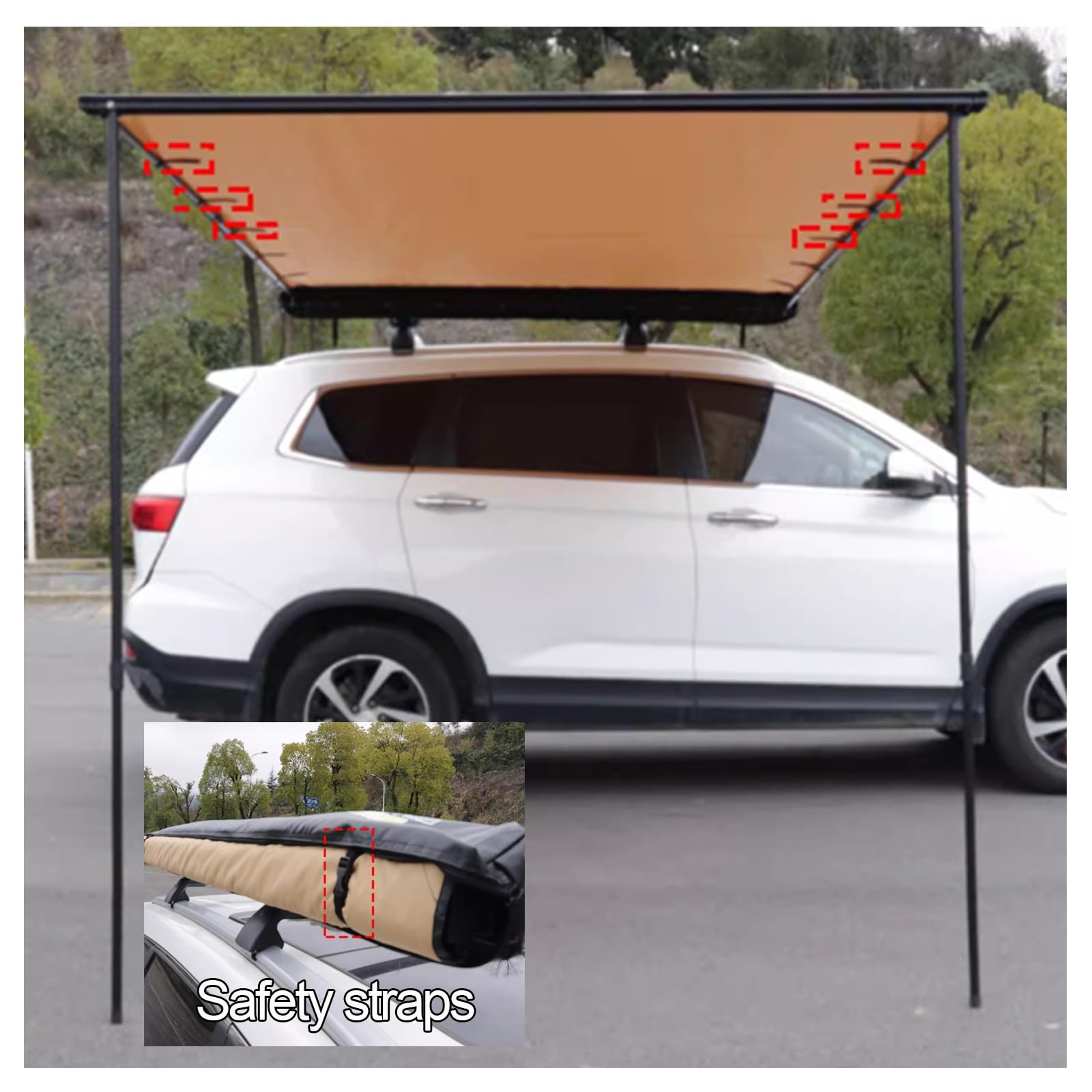 Amazon.co.jp: 屋外用車用カーサイドテント、車両用カーサイドタープ