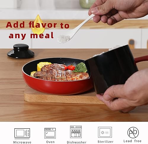 Miniatura 5 de ONTUBE Azucarero de cerámica con tapa y cuchara, caja de condimentos de porcelana, cuenco de sal, 8 onzas (negro) Negro -,marino,Azul Turquesa,Blanco