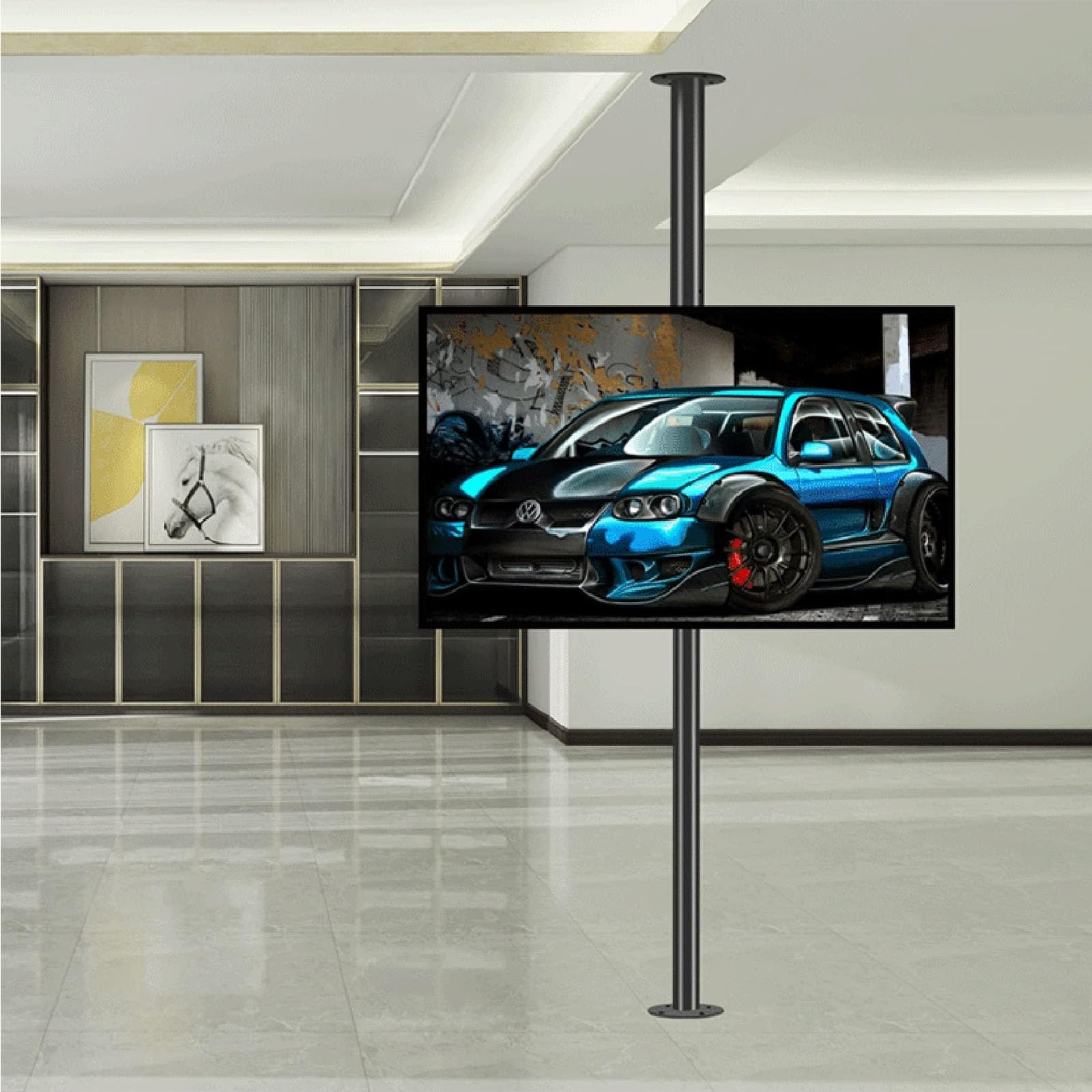 Support TV rotatif 360 pour cloison de séparation meuble rotatif 32-75