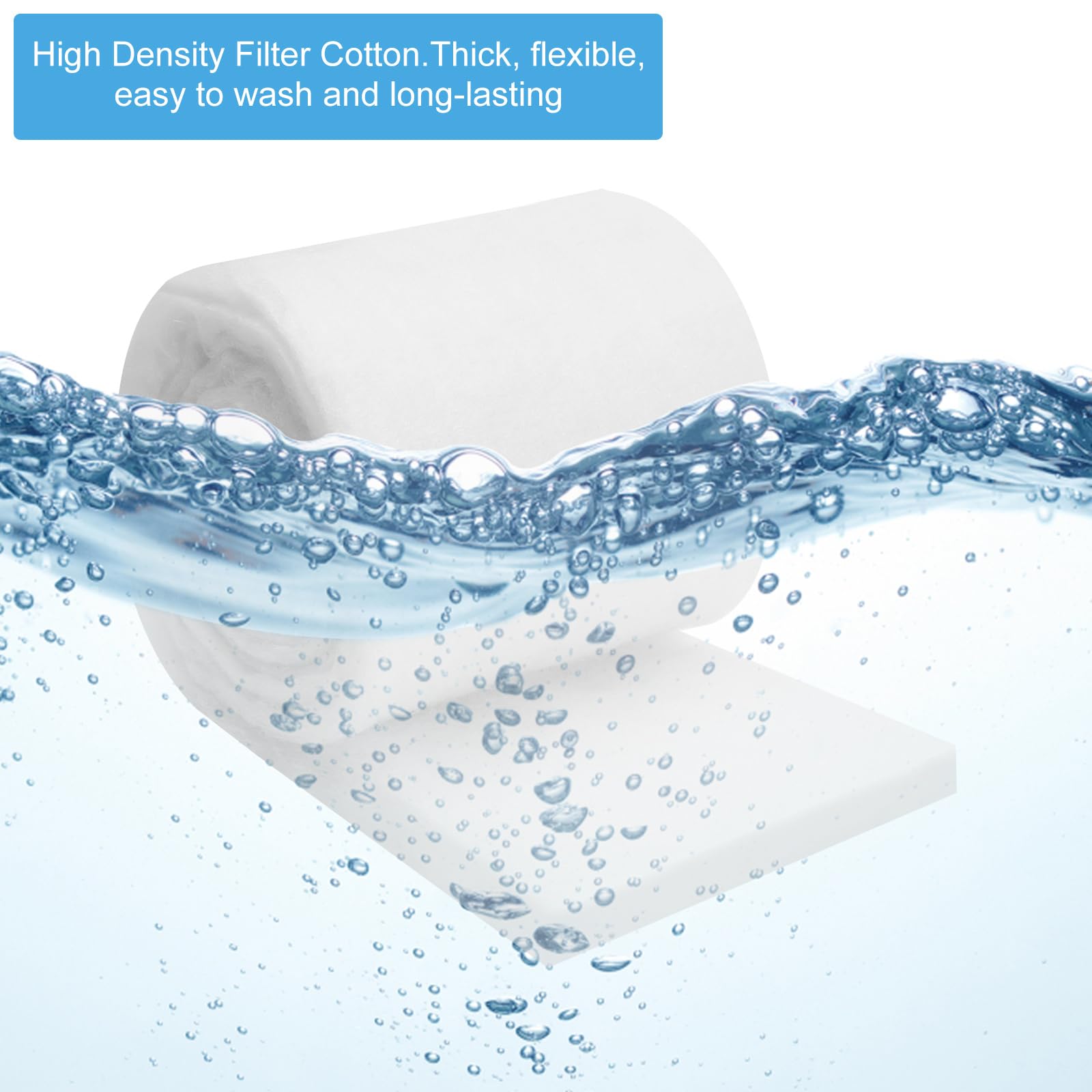 2 M Spugna filtrante per Acquario Tampone Filtro Spugna Tamponi Filtranti per Acquario Addensata Schiuma Filtrante Filtro Spugna Schiuma Acquario Filtro Spugna