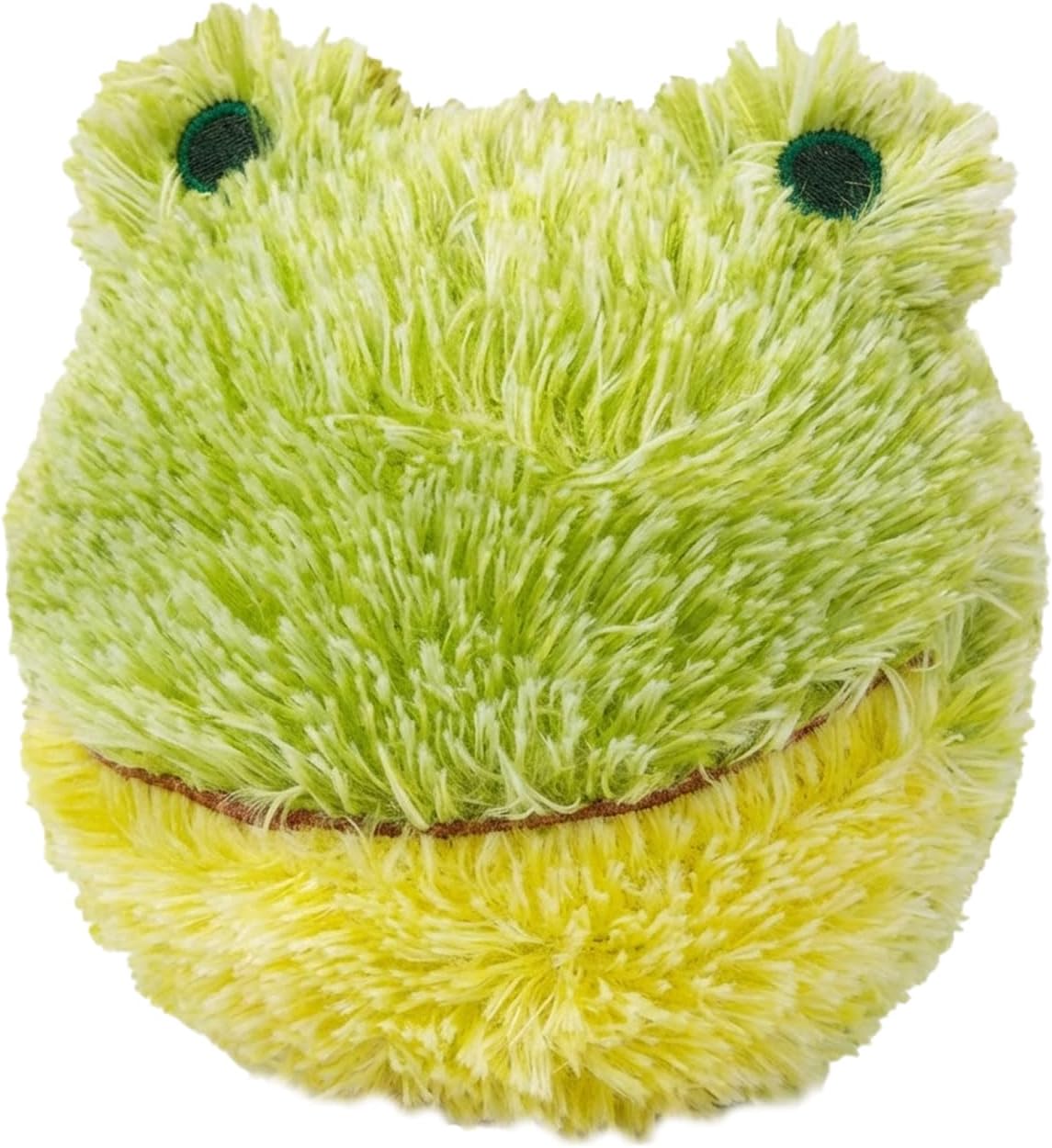 4 Inch Squeaky Frog Dog Plush Toy, Stuffing-Free Soft Plush Toy with Bouncy Squeaker Ball, Floats in Water, Ideal for Small and Medium Dogs