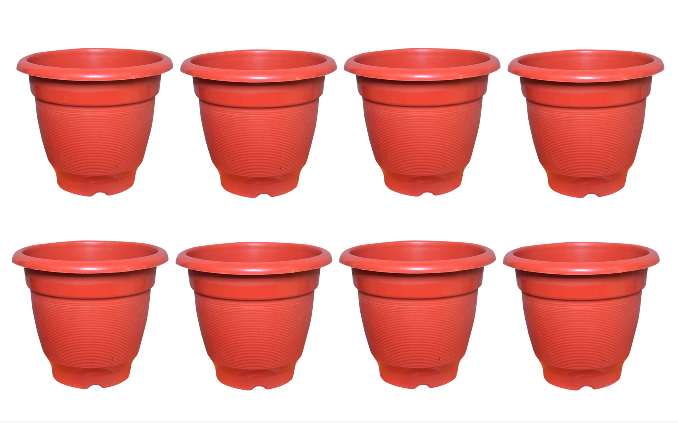 Joren Medium Plastic Flower Pots | Flower Pots for Home Balcony and Terrace Gardens | Durable Planting Pots for Home Plants | Heavy Duty Plastic Flower Planters Pack of 8 (B09XKQGNBR) Amazon Price History, Amazon Price Tracker