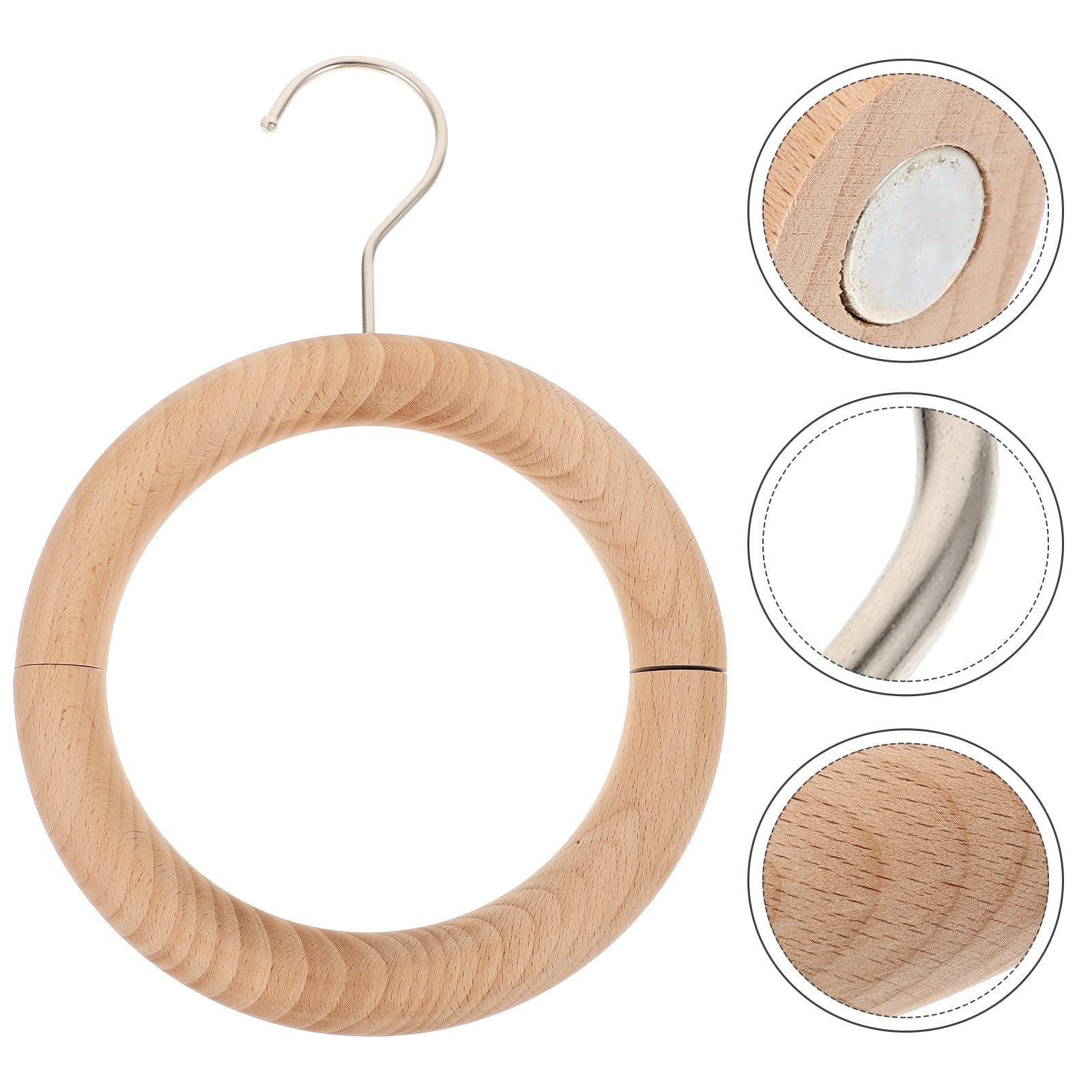Organizador Multipropósito Magnético de Madera Hierro Bufandas y Anillo Sujetar para Ropa en Armarios y Closets