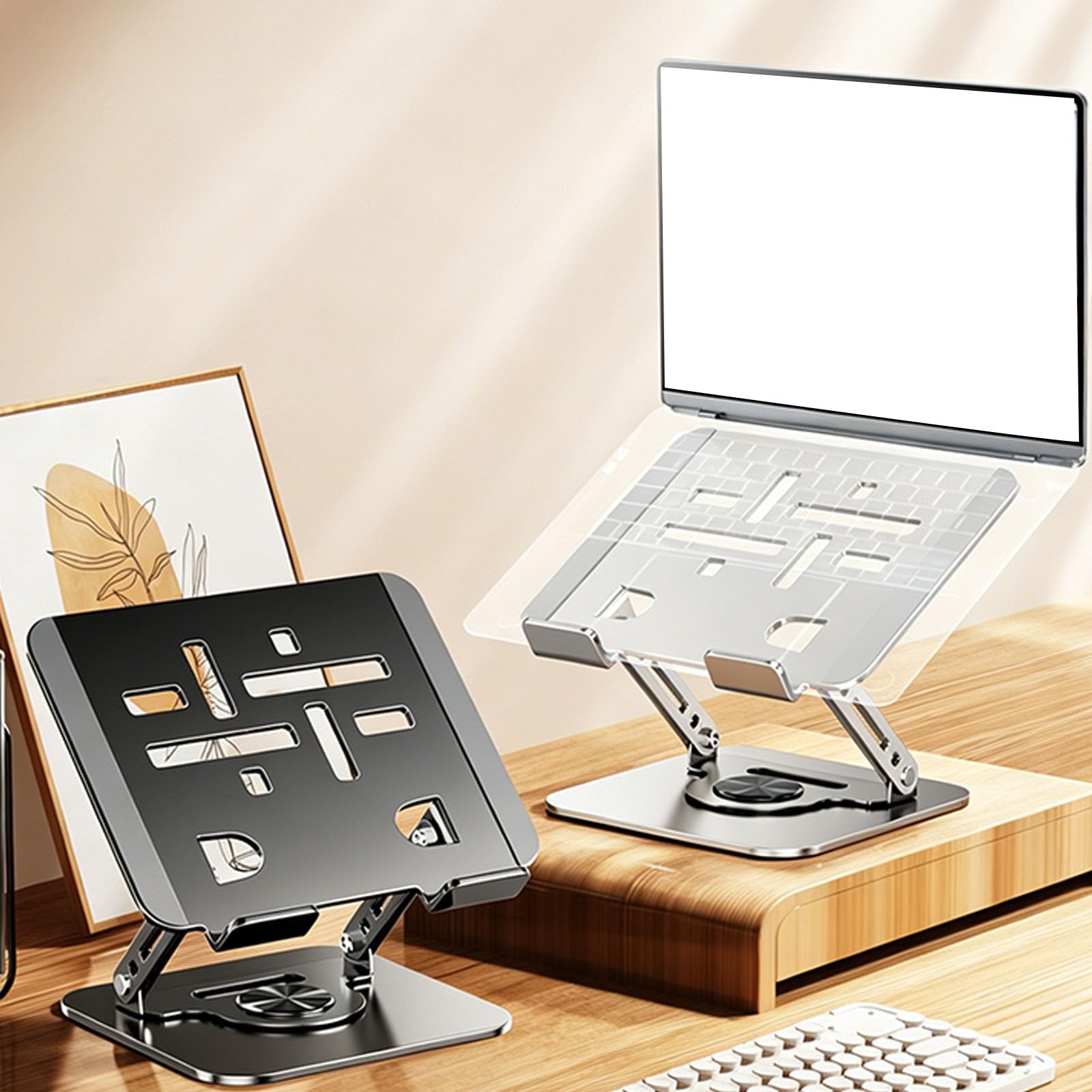 Klappbarer Laptopständer für den Schreibtisch, Silver