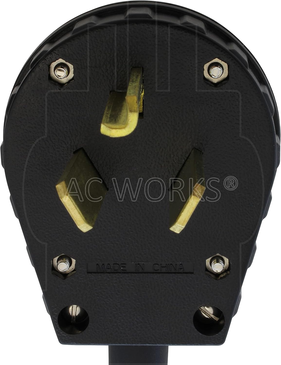 AC WORKS 30 Amp 3-Prong Dryer Wall Outlet Adapter (To (2) 15/20A Household W/Breaker)