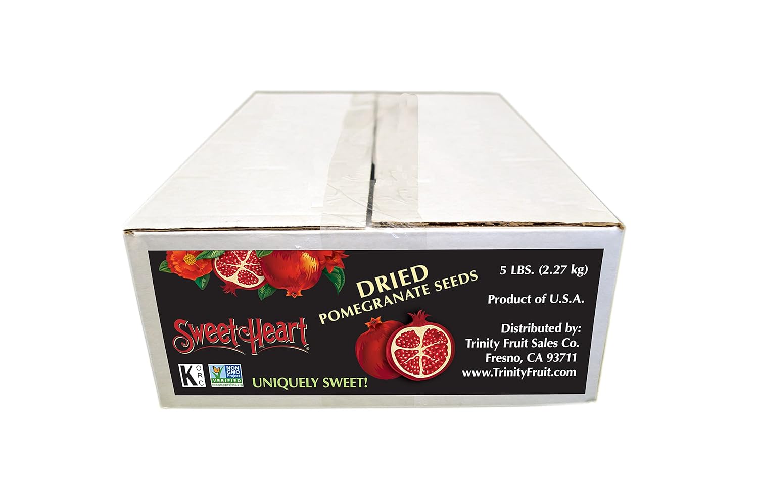 5 lb. SweetHeart Dried Pomegranate Seeds - Bulk | All Natural, No Sugar Added | 100% Fruit | Non-GMO | Vegan | No Refrigeration Needed
