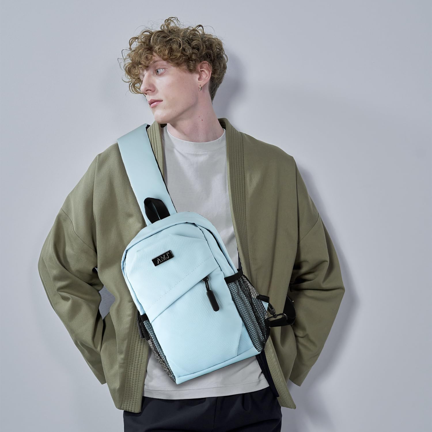 AMJ Cross-body Bag Small Handbag For Men, Shoulder Mini Bag For Women, Travel Chest Daypack for Hiking, Camping, Sports - Image 8