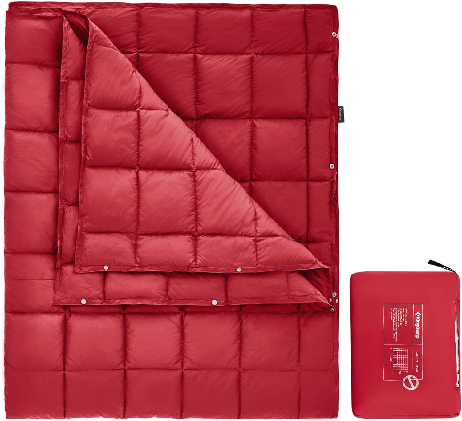 KingCamp Puffy Blankets for Cold Weather Camping, Warm Down Alternative Outdoors Indoors Quilt, Lightweight Compact Packable Windproof Blanket for Stadium, Airplane, Travel, Picnics, Backpacking : Everything Else