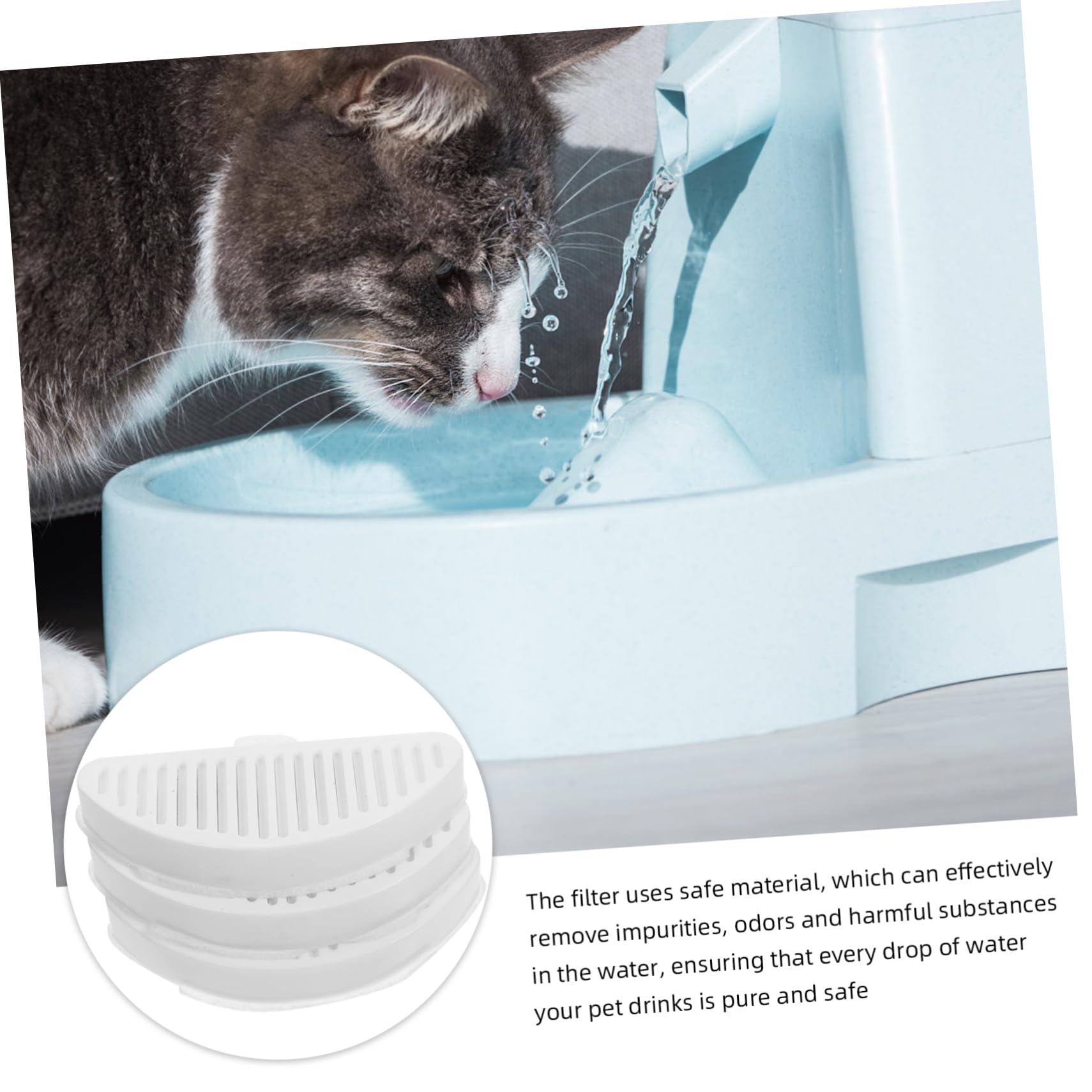 Happyyami 5sätze Cats Fountain Filter Teiliges Kompatibel Mit Trinkbrunnen Wiederverwendbare Wasserfilter Für Katzen Einfacher Einbau Effektive Filtration Für Zuhause Und Tierhandlungen