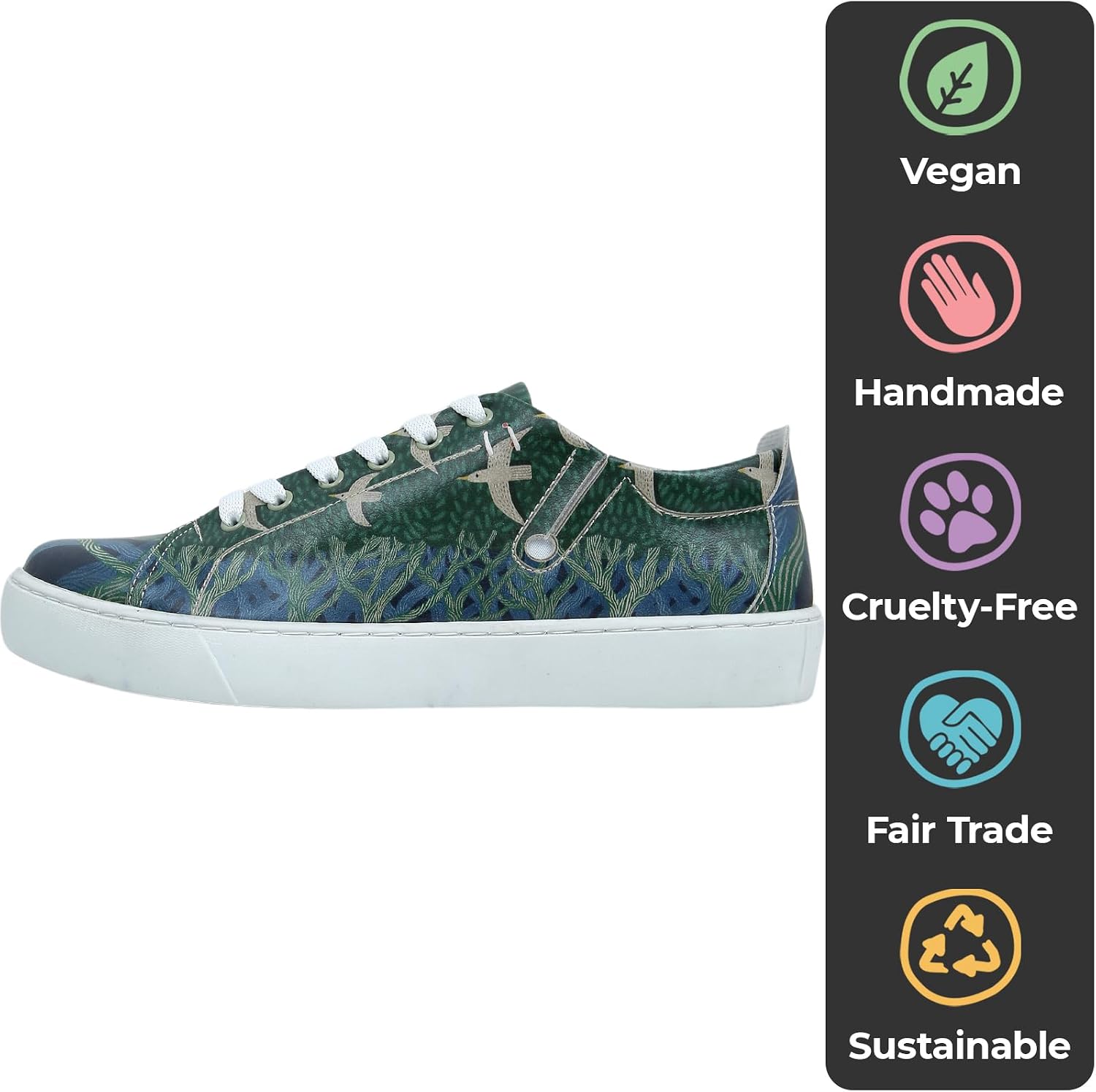 DOGO Vegan Leather Sneakers for Women - Handmade and Unique Fashion Sneakers for Women