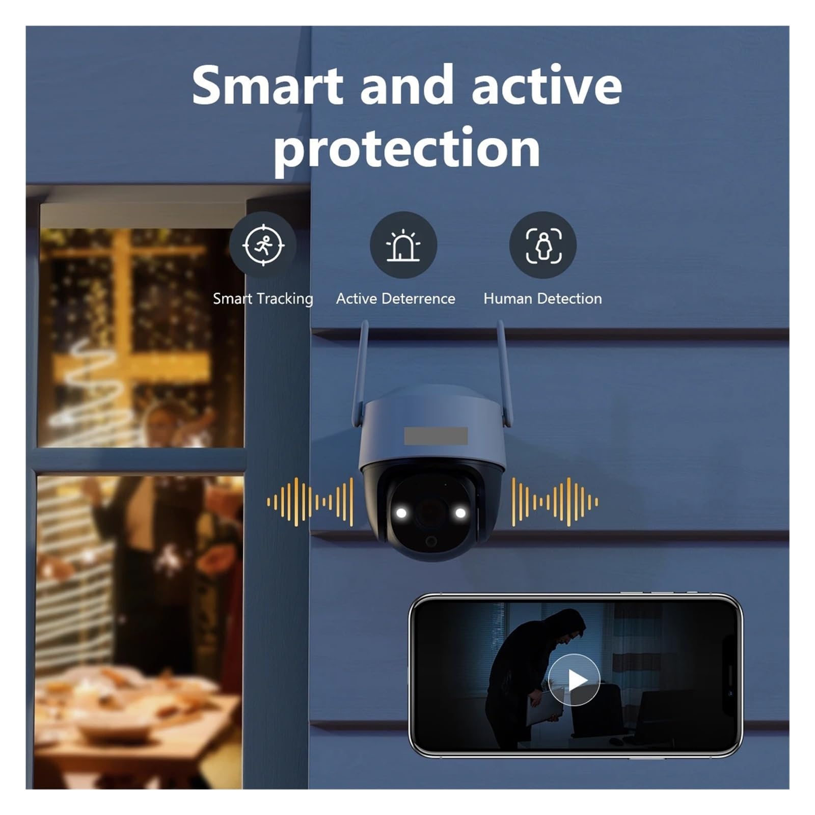 IP PTZ extérieur WiFi sans Fil 3MP