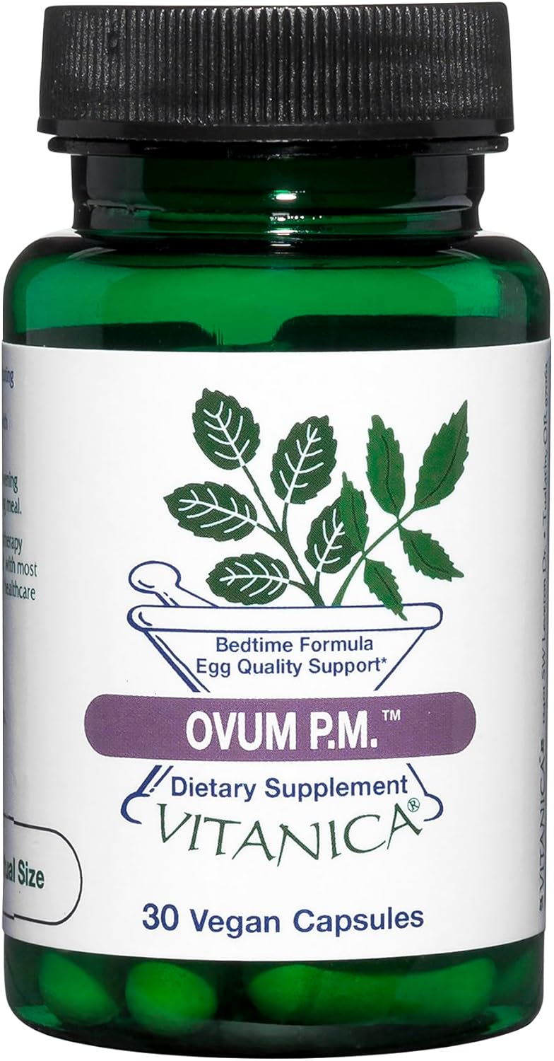 Vitanica Ovum P.M. - Provides Antioxidant Support for Healthy Egg Quality - Women's Health Supplement with Alpha Lipoic Acid, Glutathione, Melatonin, Vitamin D & CoQ10 - Vegan - 30 Capsules