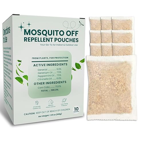 Mosquito Repellent Outdoor Patio, Mosquito Repellent Pouches Plant-Based Long-Lasting with