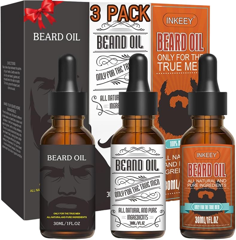 Óleo para Barba jeosisy com 3 Fragrâncias, Pacote com 3