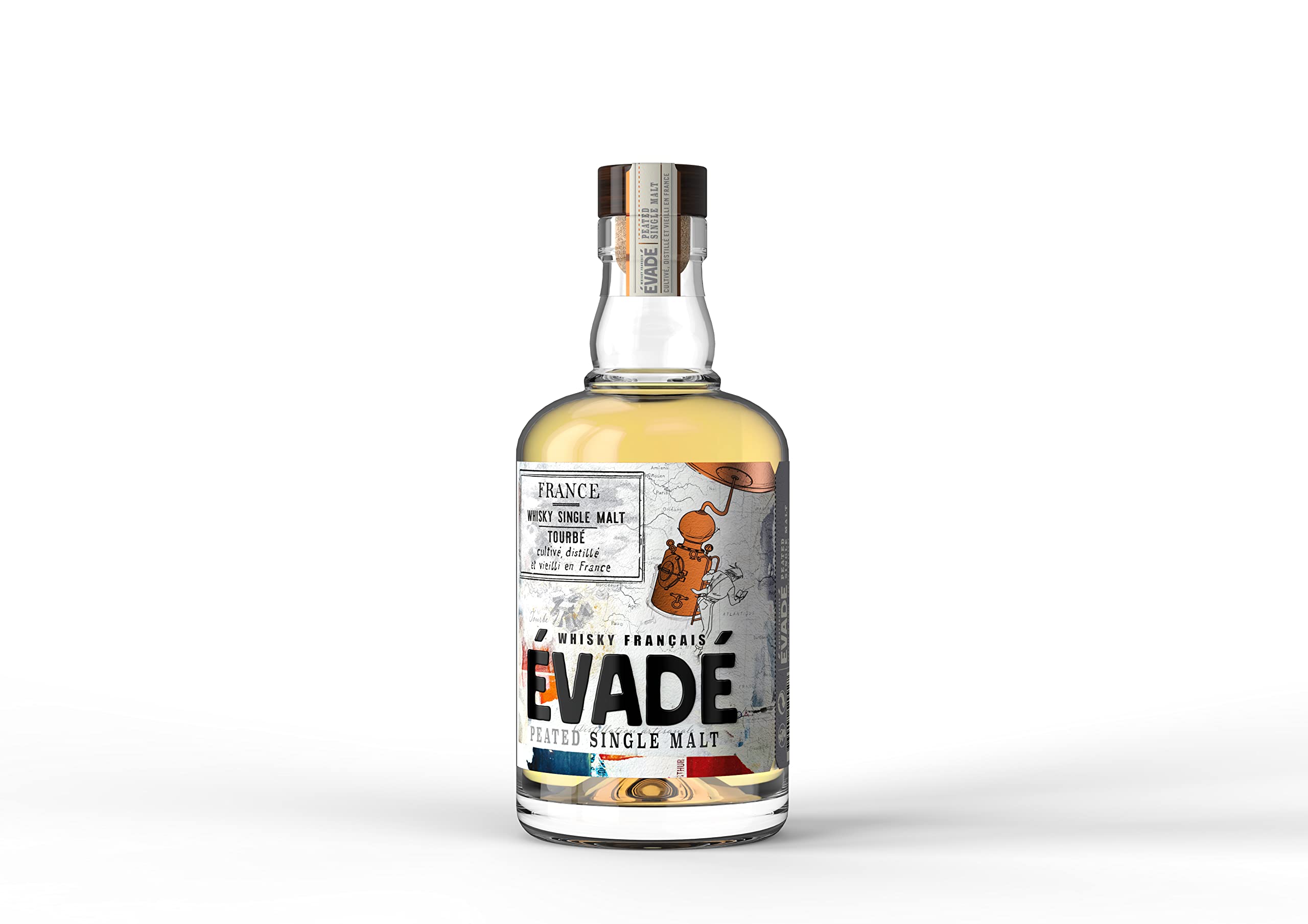 Évadé PEATED Single Malt Whisky Français TOURBÉ Whisky (1 x 0.7 l)