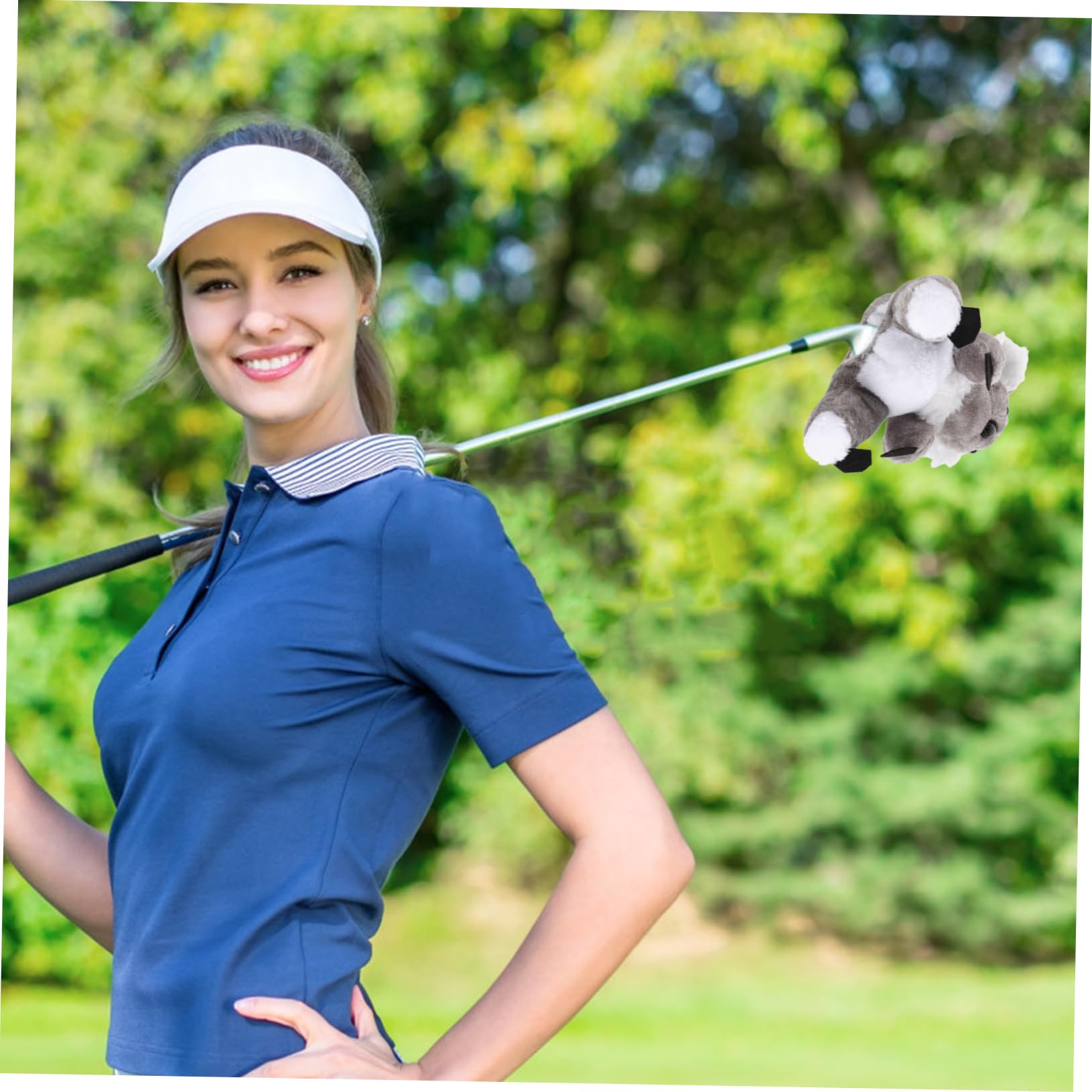 Anneome Funda para Palos de Golf Forma de Animal de Felpa Fácil de Instalar y Quitar Cubierta de Golf Única para Usar