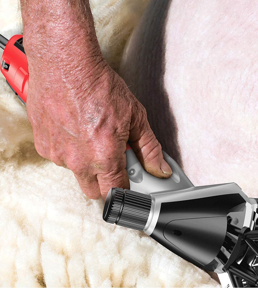 Maquina de Esquilar Eléctrica Ovino 1000W 6 Velocidades Regulables Esquiladora Trasquilar Peladora para Oveja Esquiladora Trasquilar Podadoras de Pelo de Cabra 13 Straight Tooth