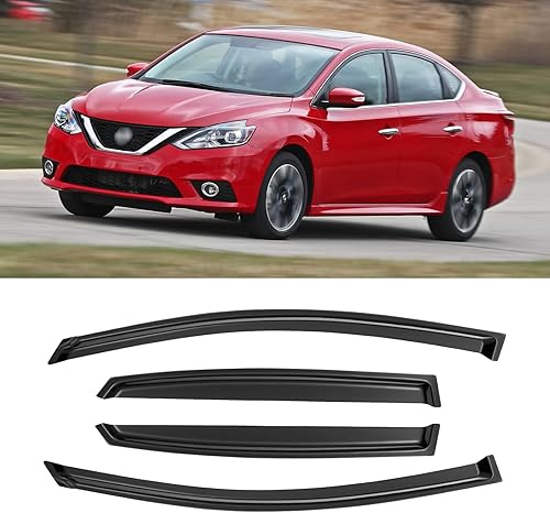 Miniatura 322 de Visera de ventana para Toyota 4Runner 2010-2024, protectores de lluvia de canal exterior, deflector de ventilación, sombra de viento, humo oscuro