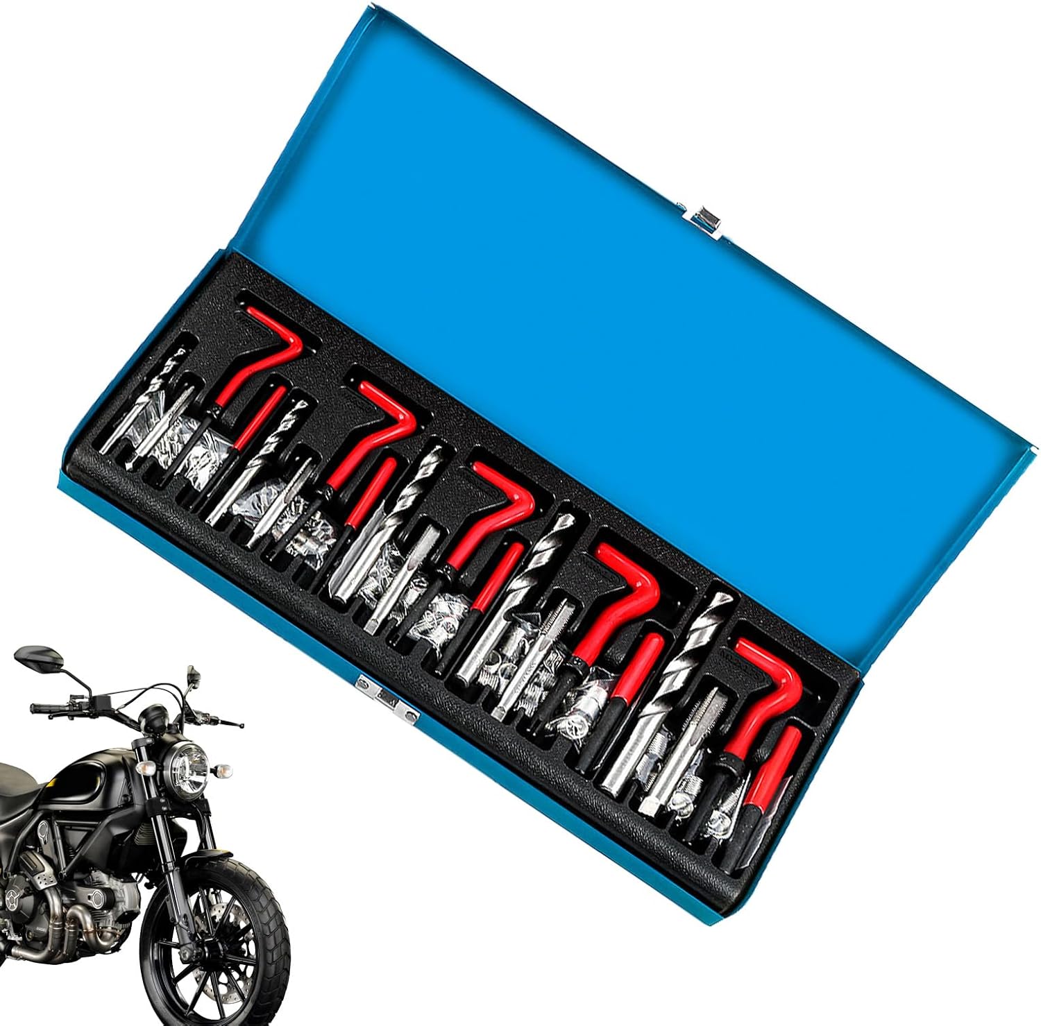 Engine Block Repair Kit | Thread Maintainance Gadgets | Engine Installation Tools Set with Coil Drill Bit Insert | for Automotive Truck Trailer RV