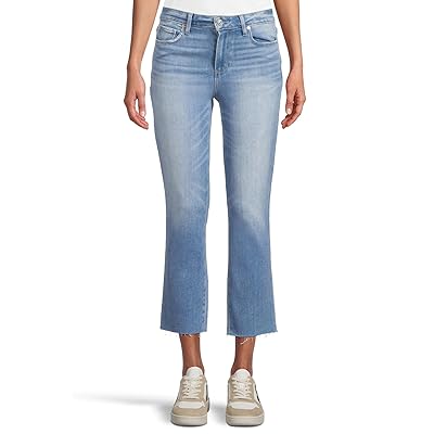 Paige Cindy Crop Seamed Belt Loops Raw Hem in Mesmerize Women