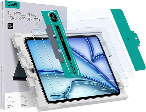 ESR 2 Pack Screen Protector for iPad A16/10th, iPad Air 11/13 (M4/M3/M2), Air 5th/4th Gen, Pro 11/12.9 (2022/2021/2020/2