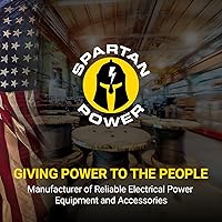 Vista 24 de Spartan Power - Cable de batería negro de 9 pulgadas 2/0 AWG 3/8 pulgadas M10 fabricado en EE. UU