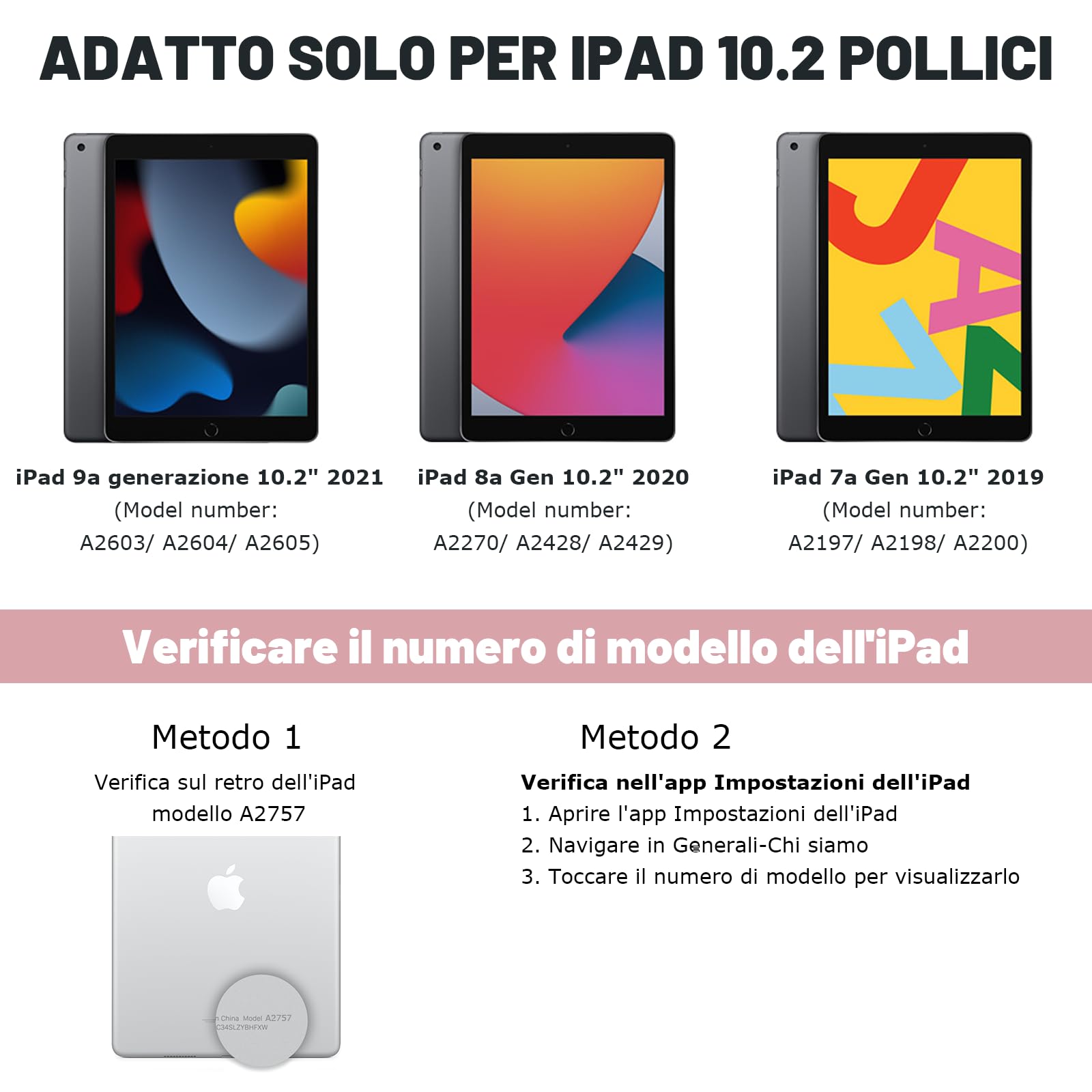 Protetto CC Store Touchpad Keyboard Case iPad 9a/8a/7a - Dettaglio
