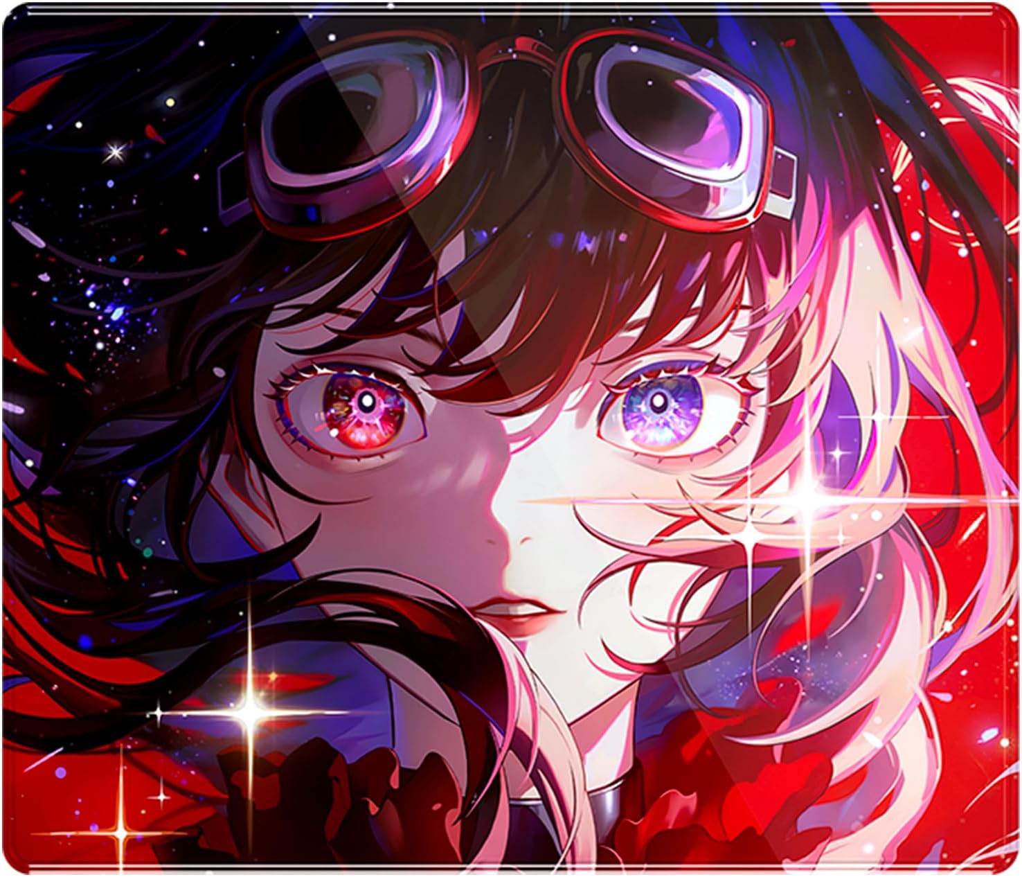 ATK Tempered Glass Mouse Pad Crimson Limited Edition, Premium Glass Gaming Mousepad, Smooth Precision Tracking Surface, Non-Slip Base