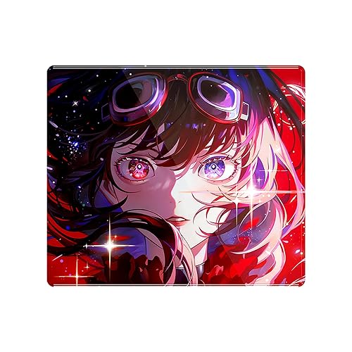 ATK Tempered Glass Mouse Pad Crimson Limited Edition, Premium Glass Gaming Mousepad, Smooth Precision Tracking Surface, Non-Slip Base
