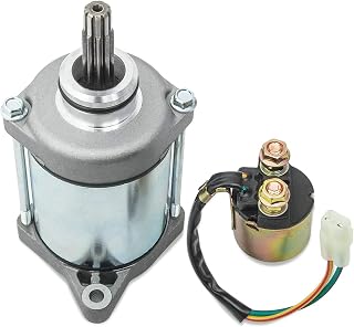 High Torque Starter Motor with Solenoid Relay Compatible with 2007-2014 Honda Rancher 420 TRX420 Replace 31200-HP5-601 35850-HP1-601
